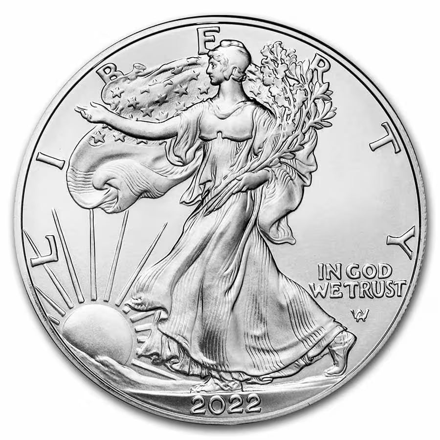 2022 1 oz American Silver Eagle $1 Coin BU