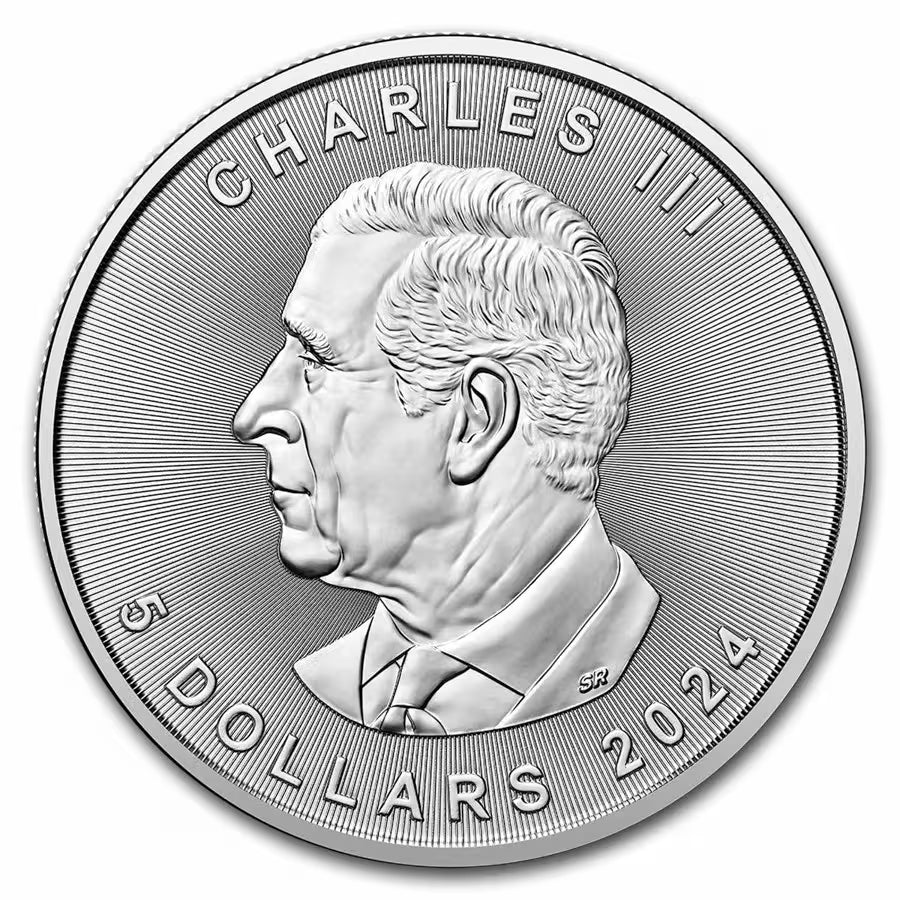 2024 1 oz Canadian Silver Maple Leaf Coin BU