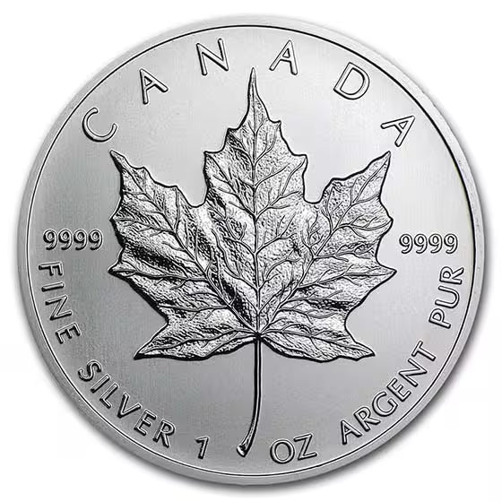 1 oz Canadian Silver Maple Leaf Coin BU (Random Year)