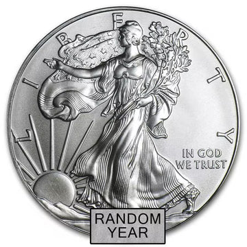 1 oz American Silver Eagle $1 Coin BU (Random Year)