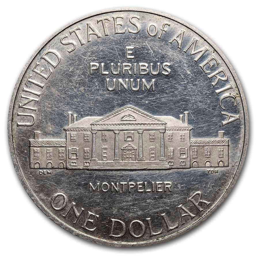 U.S. Mint $1 Silver Commem BU/Proof (ASW .7734 oz, Scruffy)